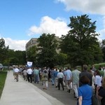 CLAS follows the marching band to lunch